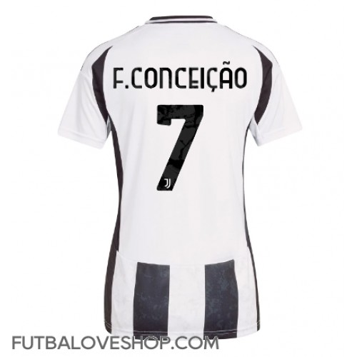 Dres Juventus Francisco Conceicao #7 Domáci pre Ženy 2024-25 Krátky Rukáv